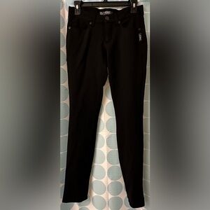 Silver Jeans Aiko Mid Super Skinny Stretch Pants, Black, W29/L31